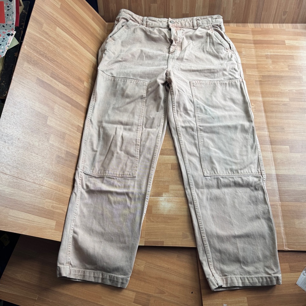 Zara's carpenter/cargo pants, washed distressed look, size 36, 100% cotton